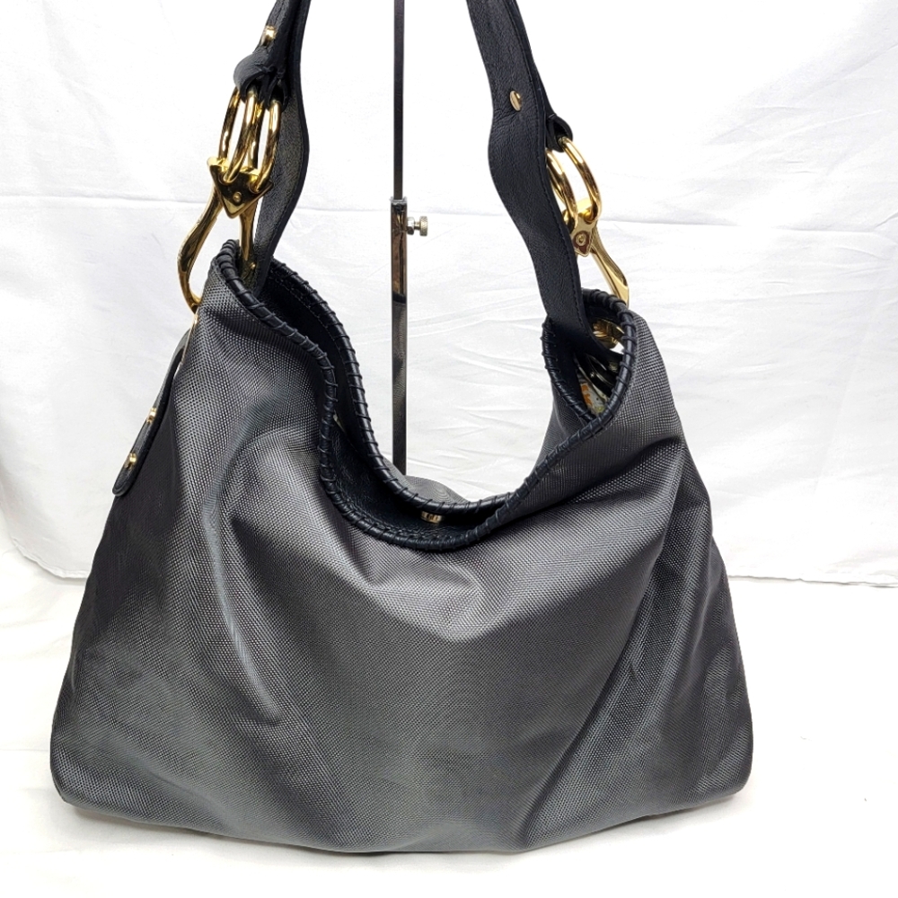 JPK Paris 75 Handbag Nylon Hobo Bucket Bag Gray‎ P5